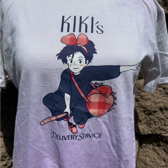 Kiki's Delivery Service kids youth XL Shirt - White and Purple - Picture 4 of 5